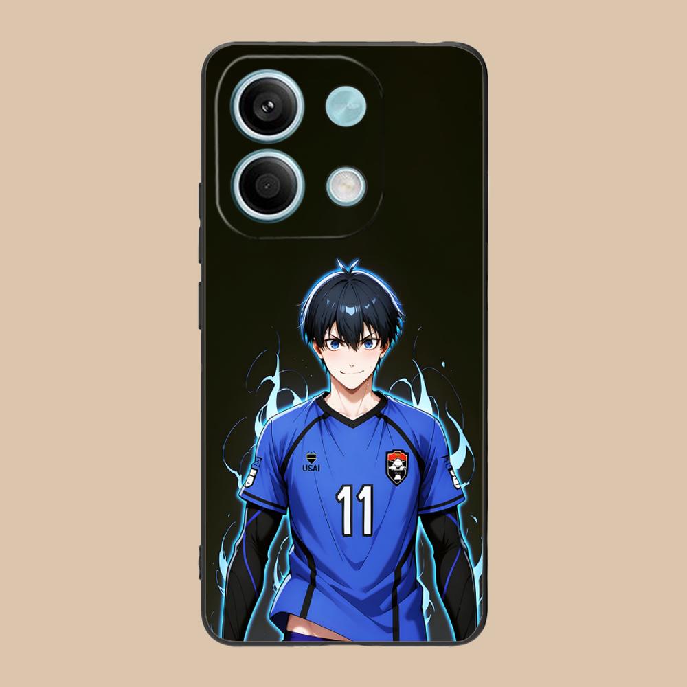 Blue Lock Isagi Yoichi Matte TPU Mobile Phone Case for Xiaomi 15 14 13 12 Mi 11 T Ultra Lite Pro S X 5G Colorful Printing Cover