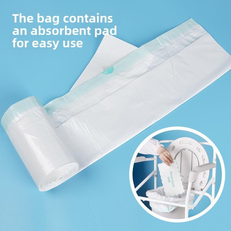 Saco Descartável para Resíduos de Banheiro com Tapete Super Absorvente para Idosos e Assistência Domiciliar