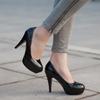 Scarpe da Sera Donna con Plateau, Punta Tonda, Tacco Alto a Spillo
