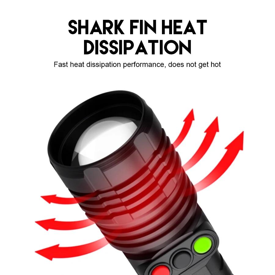 Rechargeable Led Flashlights Multi-Light Sources Led Flashlight With Built-in Battery Torch For Fishing Hunting Camping Lanter