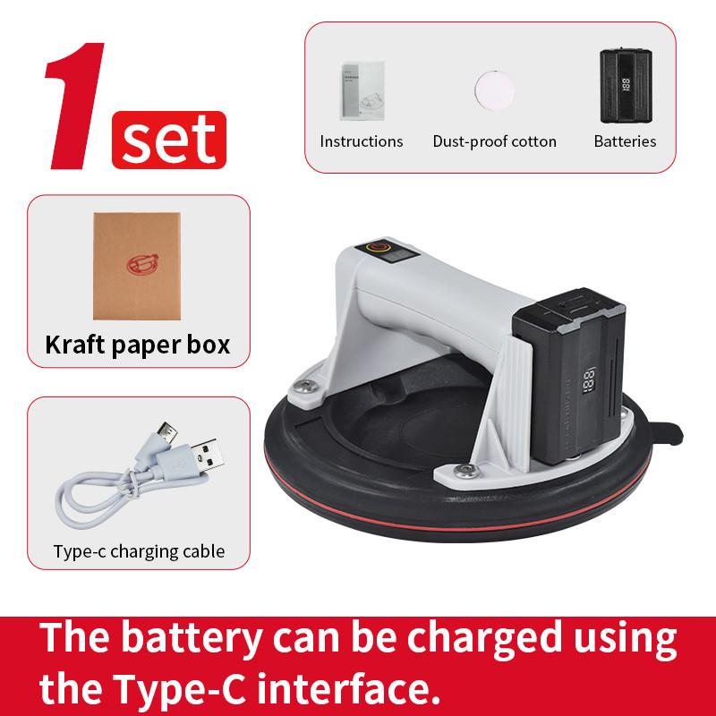 8 Inch Heavy-Duty 200KG Load Capacity Handheld Glass Lifter Moving Large Granite Tile Tools Electric Vacuum Suction Cup Lifter