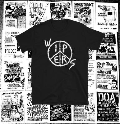 230 Gsm 100% Cotton Wipers Logo Short Sleeve Shirtpunk Crust Dbeat Hardcore Punk Dead Moon