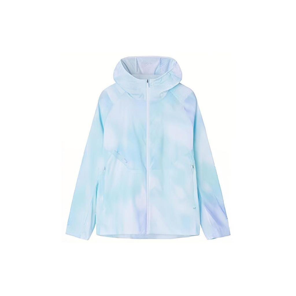 Anta Full Print Zip-Up Hooded Long Sleeve Jacket Women Jackets Pure-White 162335601-2