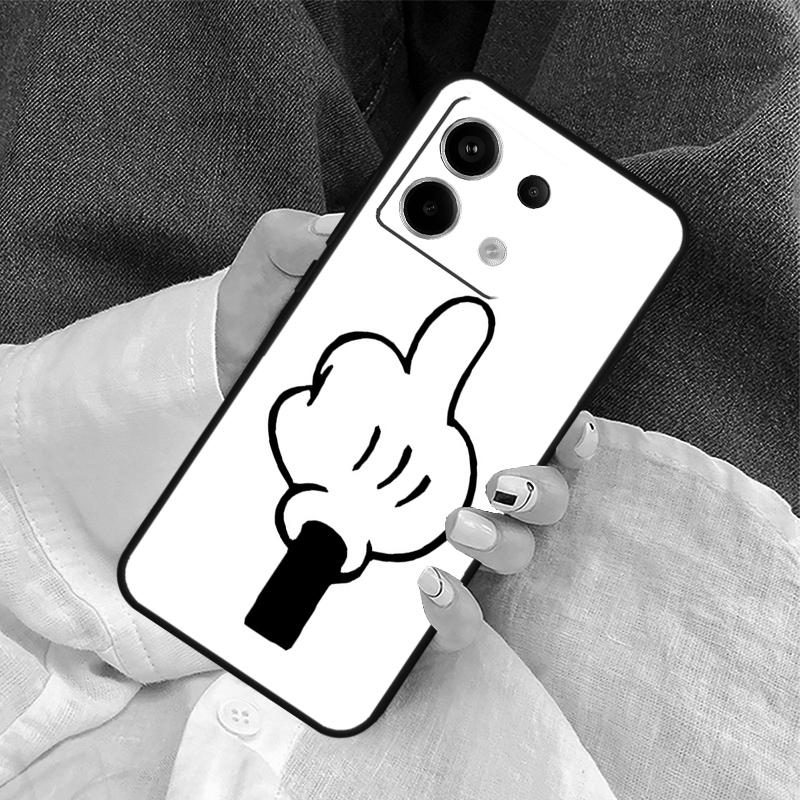 Cartoon Middle Finger Cover For Xiaomi Redmi Note 14 13 Pro 12 11 9 10 9S 10S 11S 12S Redmi 14C 10C 12C 13C Case