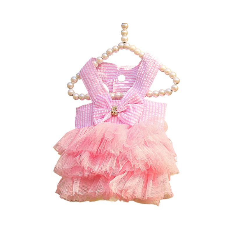 Striped Camisole Mesh Dress for Small & Medium Dogs and Cats