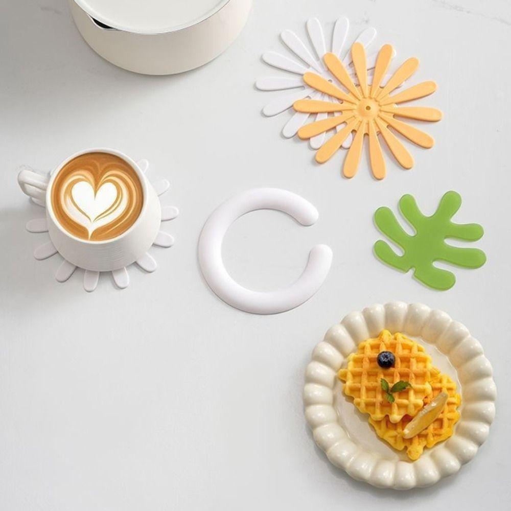 Creative Dishes Heat Insulation Pad Anti Scald Daisies Coaster Hot Dishes Trivets  Teapot Hot Pots