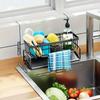 The Space Saving Sink Drainage Rack Adopts A Non Porous Design Which Is Easy To Install and Can Efficiently Organize The Kitchen