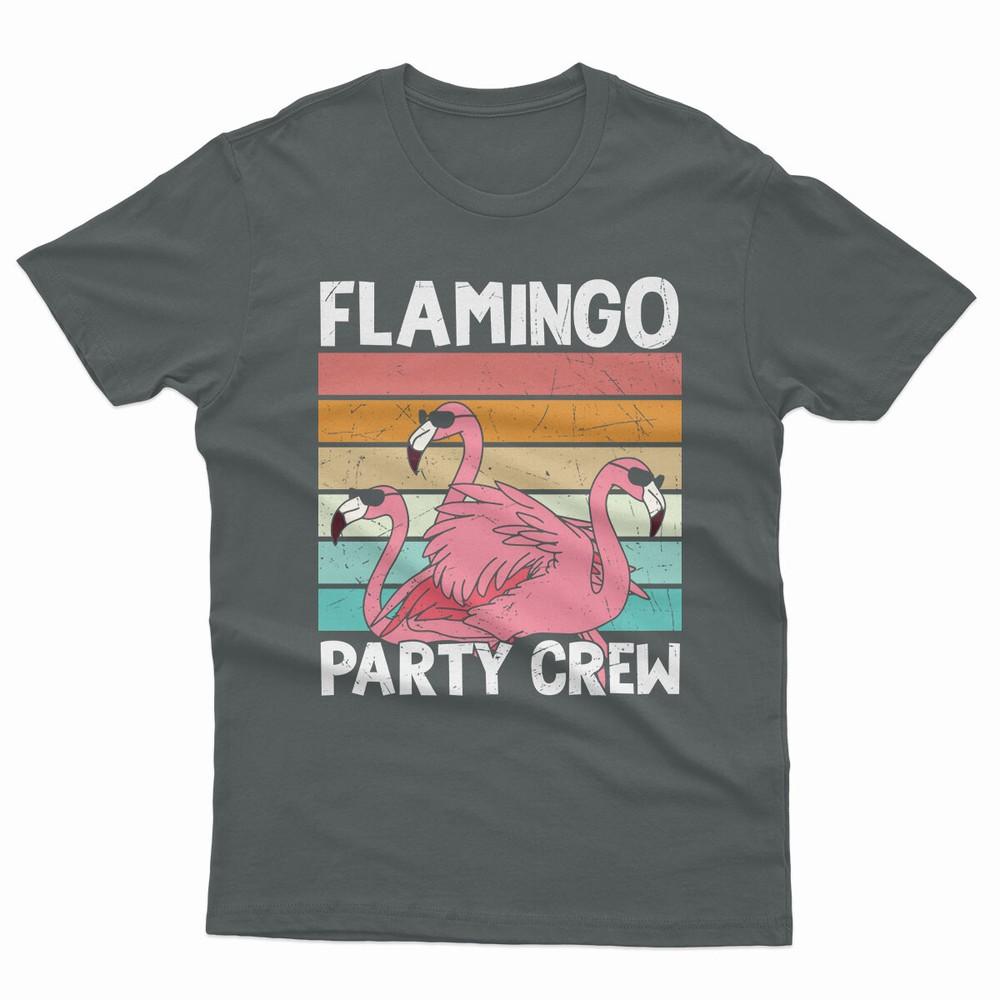 Flamingos Party Crew Pink Lesser Flamingos Funny Bird Lover T Shirt P1OrA