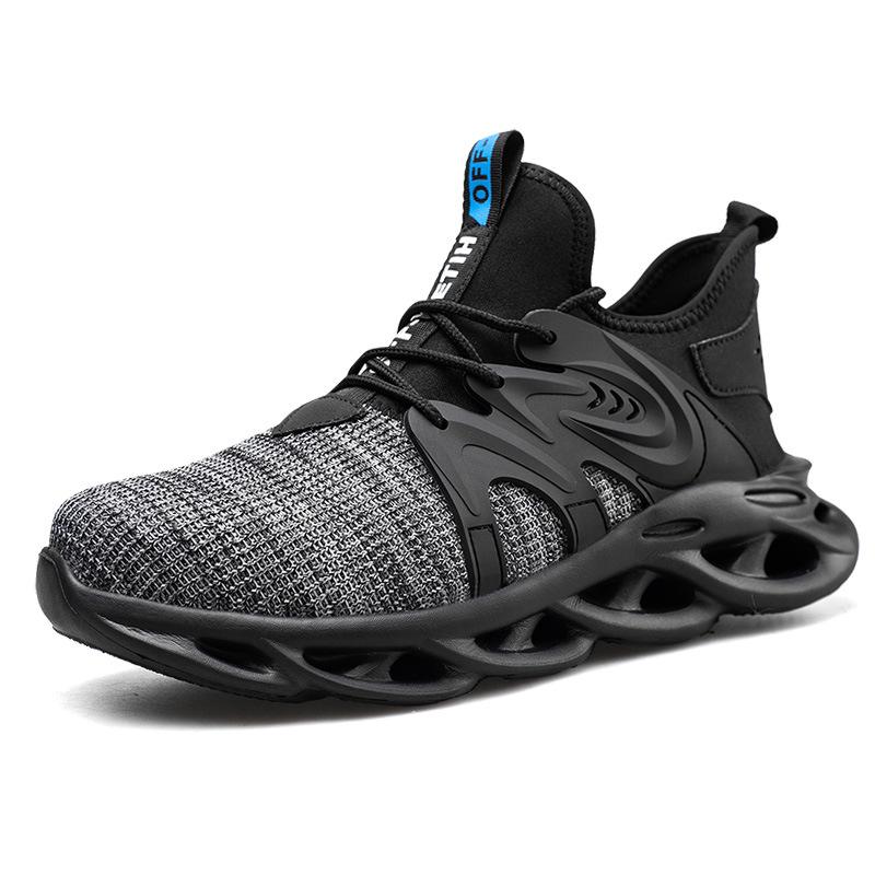 Holfredterse Breathable Men Work Boots Steel Toe Cap Casual Boots Indestructible With Puncture-Proof Sneakers 1688-6609