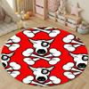 Serene Round Abstract Multicolor Rug Pad, Non-Slip Floor Mat for Bathroom