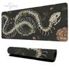 Mauspad Gamer Cool Schlange Schädel Ästhetische Kunst XL Neu HD-Mauspad XXL Mausmatte Natürlicher Gummi Schreibtisch-Mauspad