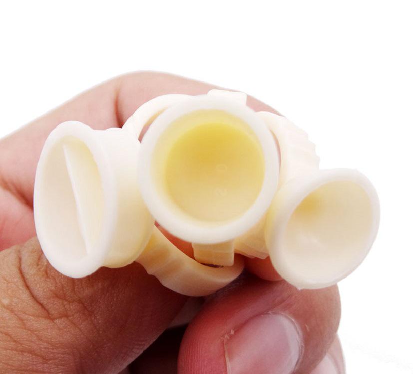 Silicone Tattoo Pigment & Glue Ring Holder for Eyelash Extension - 100 pcs Pack