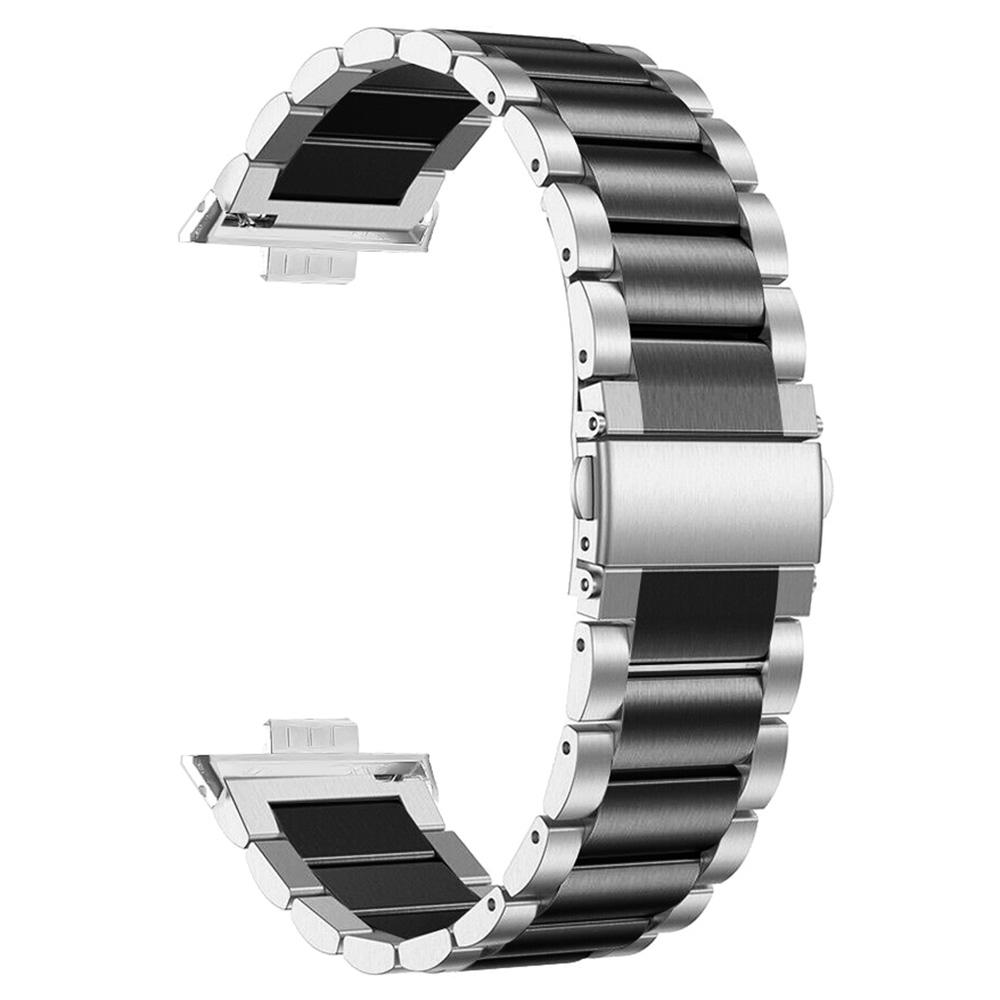 

Ремінець з нержавіючої сталі з трьома намистинами для Huawei Watch Fit 3 Silver+Black