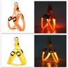 LED Pet Harness USB Rechargeable Light Up Dog Harness 3 Lighting Modes Adjustable Glow-in-The-Dark Safety Vest for Night Walking Medium Large Dogs