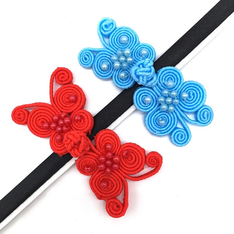 Butterfly Chinese Traditional Button Sewing Crafted Frog Buttons Sew On for DIY Handcraft Cheongsam Embellishment