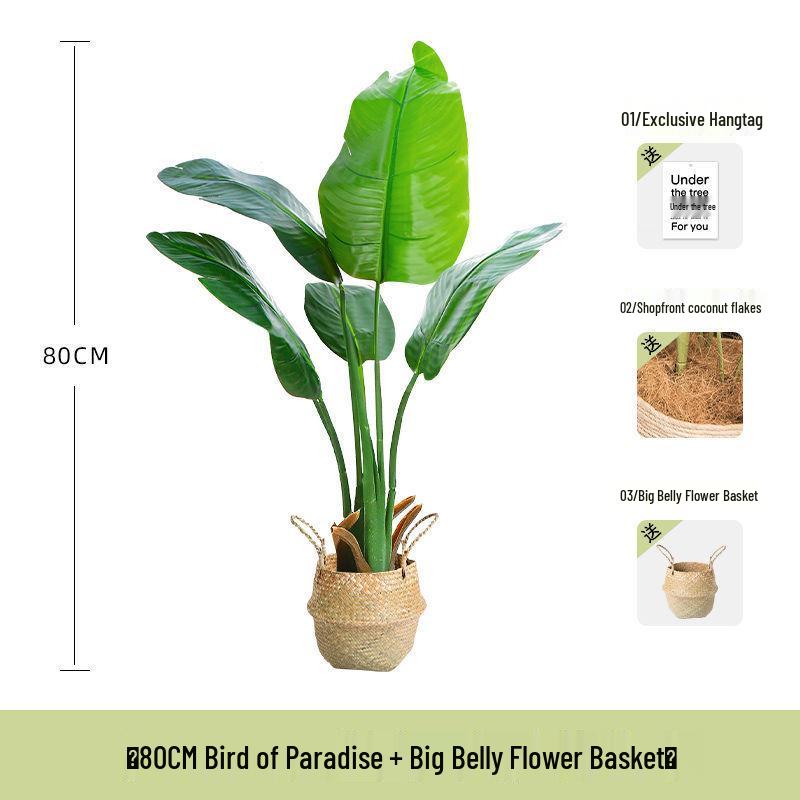 Bird of Paradise Indoor Artificial Floor Plant - Luxurious Bionic Greenery Decor for Living Room
