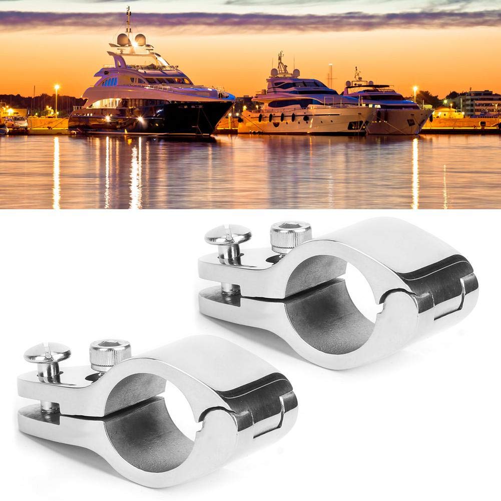 Elerose 2-Piece Top Jaw Slides, Stainless Steel Bimini Clamp Boat Hardware Fitting for Inflatable Commercial Yachts (25mm)