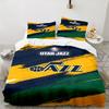 Jazz Basketball Team Bedding Set 3pcs, High Quality Bedding Set Including 1pc Duvet Cover And 2pcs Pillowcases for Bedroom, Dormitory Gift