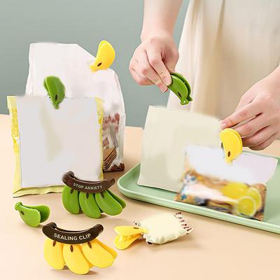 3D Banaan Magnetisch Koelkast Decor - Leuke Plastic Voedsel Sealing Clips