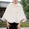 Jachetă groasă cu glugă, din tricot cu căptușeală fleece, șal gros, cu ciucuri eleganți, culoare solidă, croială largă, versatilă, pentru mărimi mari