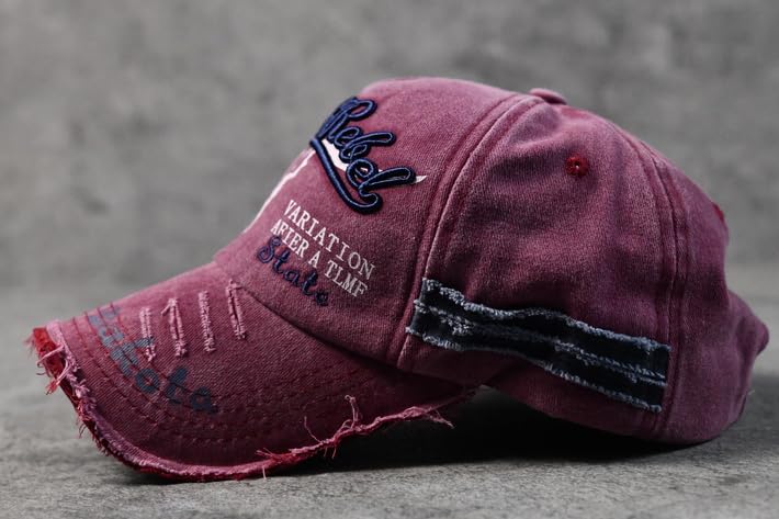 BlackRebel Cap Women's Vintage Distressed Wine 7986564