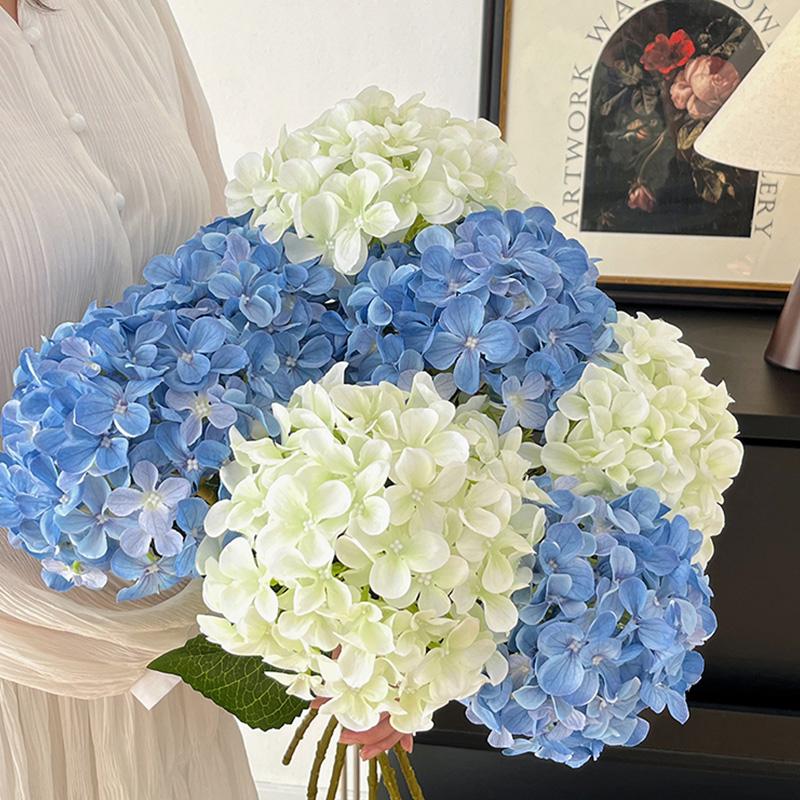 Artificial Flowers Silk Hydrangea Fake Flower Wedding Bridal Bouquet Arrangement Home Christmas Decor Hortensia Artificiales