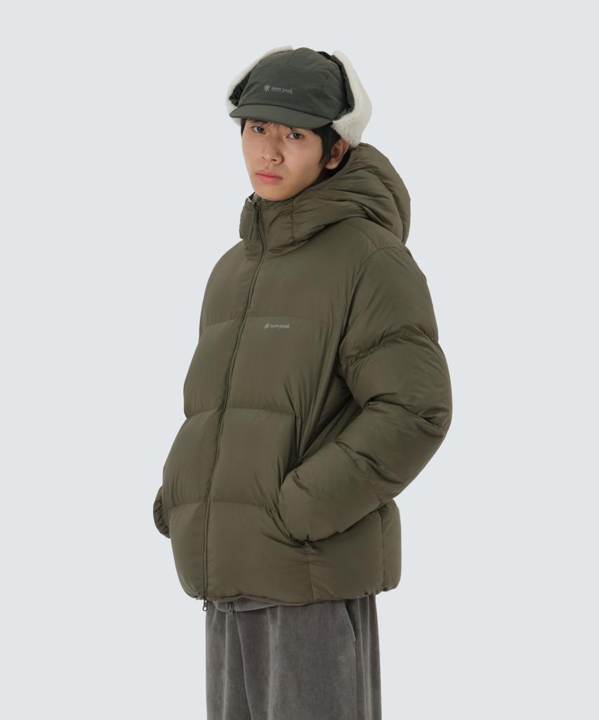 Snowpeak Apparel Airnova Pertex Reversible Hooded Heavy Down Jacket (S25Wupdj14) Yellow Khaki