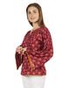 Moomaya Printed Top Full Sleeve Pleated Rayon Kurta Short Tunic Summer Blouse For