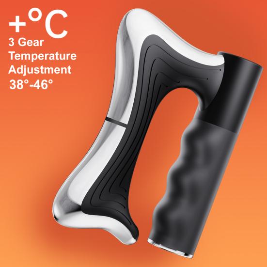 Electric Muscle Scraping Tool with Heating And Vibration Portable Gua Sha Massage Scraper for Whole Body Relaxation Pain Relief