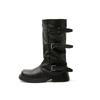 Spice Girl Pants Long Knight Boots Women's 2025 Spring and Autumn New Medium Tube Pleated Pile Boots But Knee High Boots