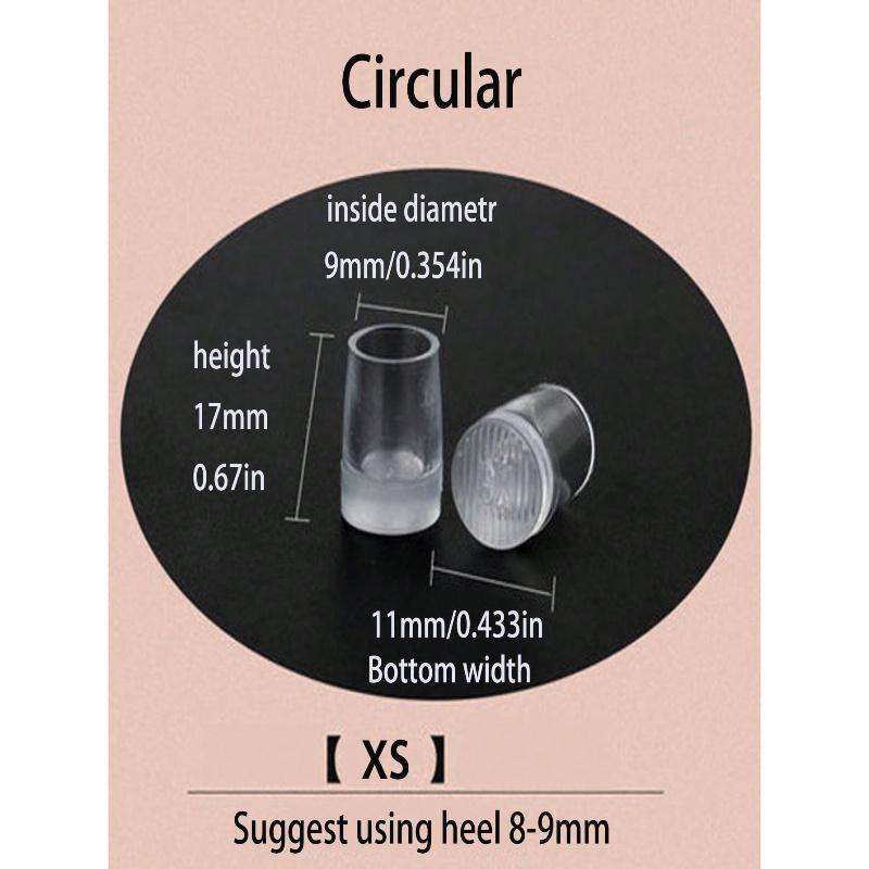 1 Pair High Heel Protectors, Replacement Stiletto Tip Covers, Quiet Anti-Noise Strips, Wear-Resistant Heel Repair Pad, Sole Protector