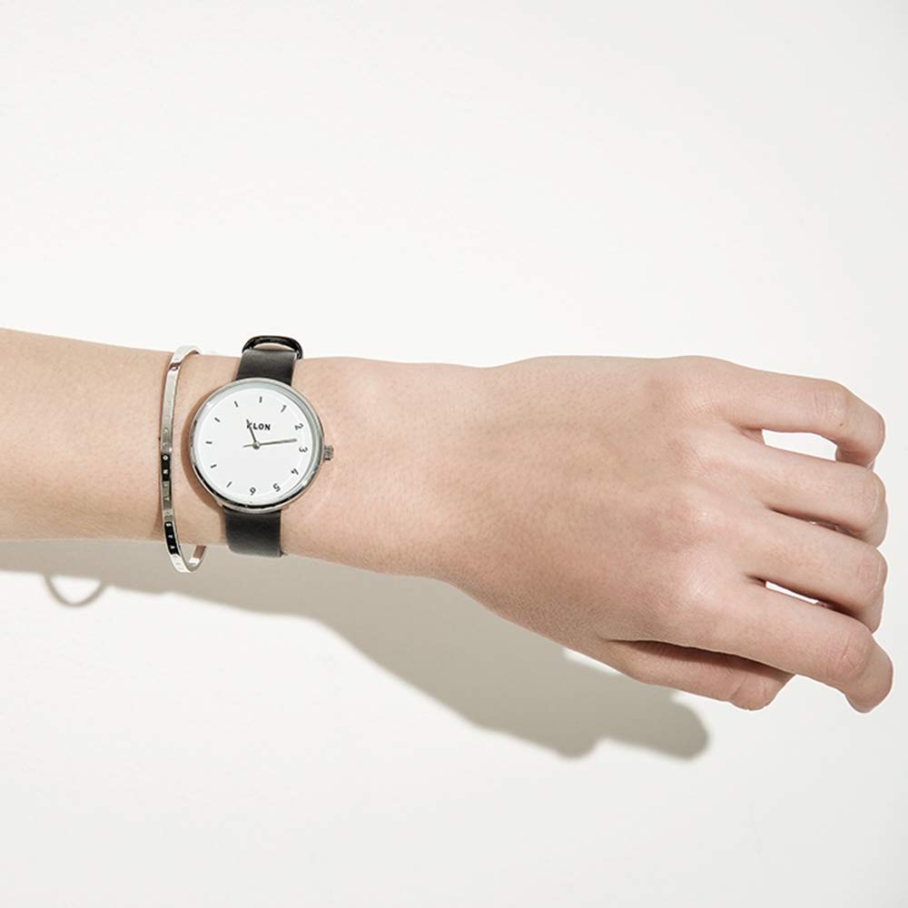 KLON CONNECTION ELFIN FIRST 33mm Simple Unisex for Men and Business Watch, Black, Women,