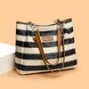 Straw woven large-capacity tote bag women's new simple casual college student class shoulder bag