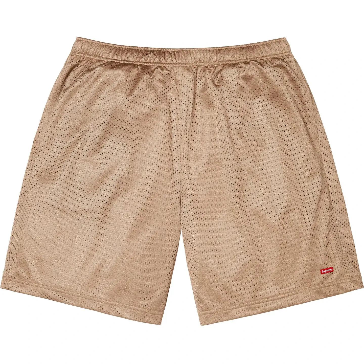 Supreme Small Box Baggy Mesh Short Tan S