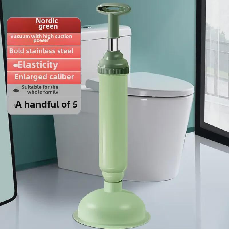 Toilet Blockage Plunger: Strong Suction Sewer Tool with Leather Plug