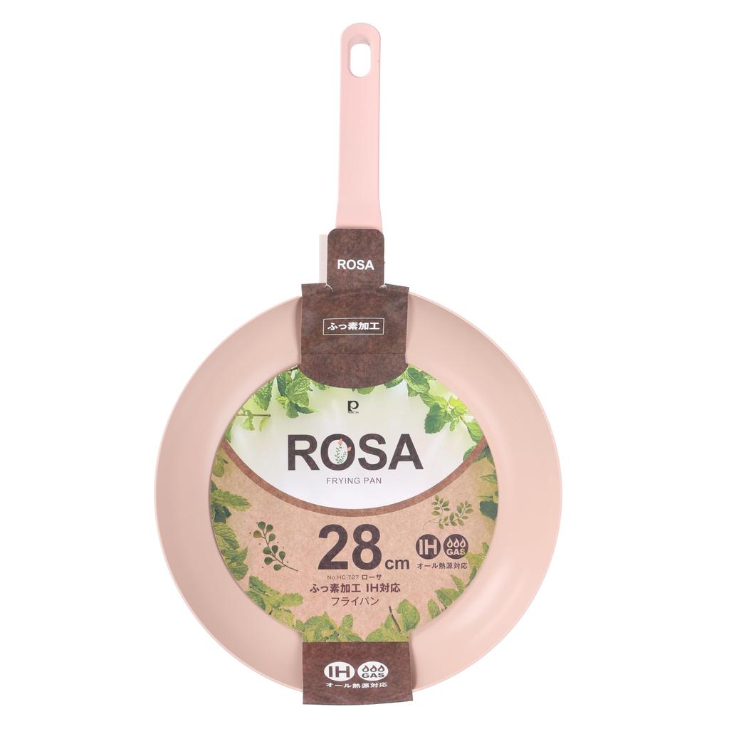 Pearl Metal Rosa Frying Pan, 28cm, Induction Compatible, Fluoropolymer Coating, HC-727