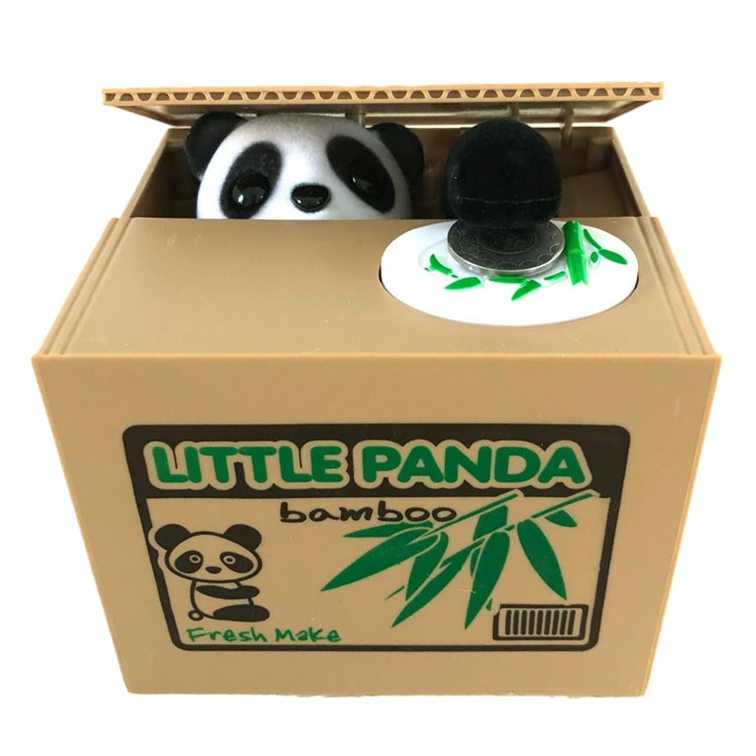 

TOMMYFIELD Мой банк Копилка Кот 500 иен Монетная копилка Кот Ворует деньги Уникальные сбережения Монеты (Панда) [Использовал]