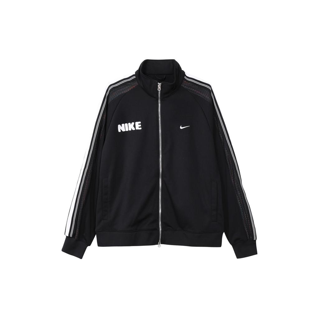 Nike Striped Full Zip Stand Collar Jacket Men Jackets Black FB7037-010