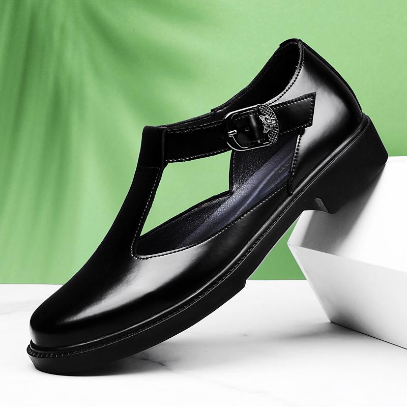 Fashion Hot Sale Summer Man Sandals Business Casual Shoes Men Wading Aqua Shoe Classic Leather Outdoor Beach Flats Simple Roman Sneakers