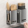 Wall Mounted Chopstick Storage Box Large Capacity Cutlery Holder Cutlery Draining Basket  Bathroom