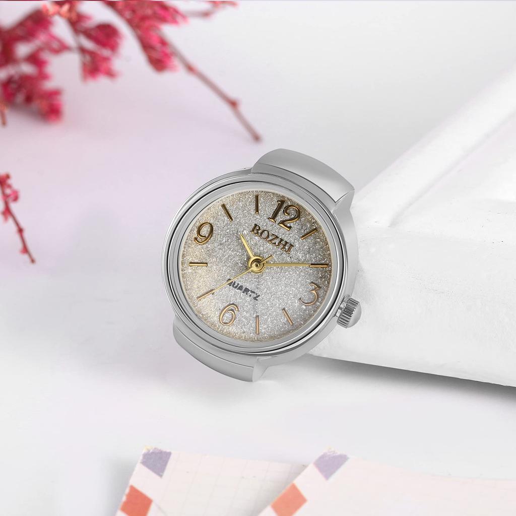 JEWELRYWE Ring Watch Analog White Free Size Women