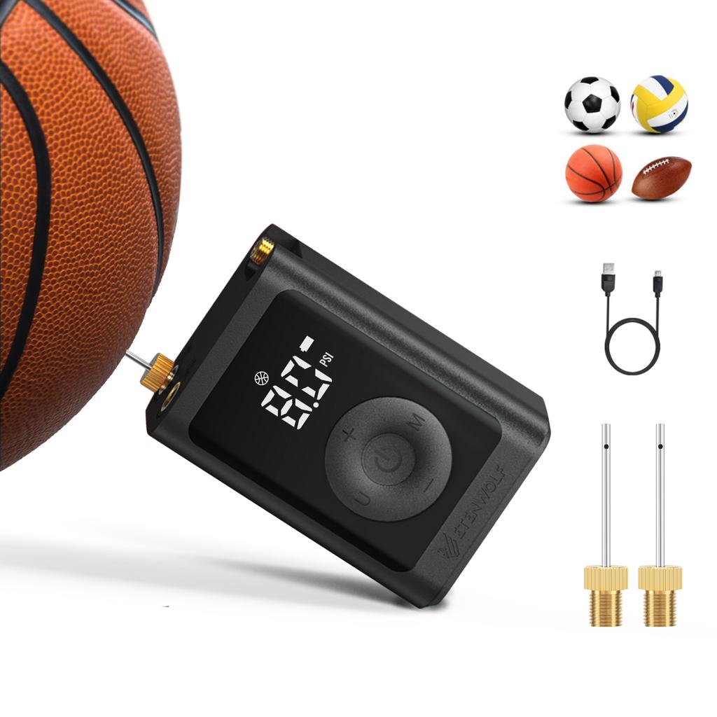 Portable Electronic Ball Pump, Suitable for Basketball, Volleyball, Football, Rugby, USB Charging, Fast inflation,Power Bank