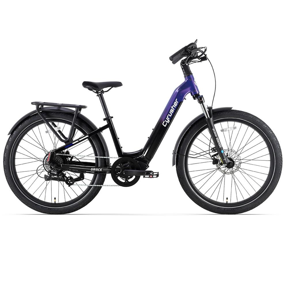 Cyrusher Grace Dospělé Městské Elektrické Kolo 250W Motor 48V15AH Baterie Terénní Elektrické Kolo 27,5 Palcové Tlusté Pláště Horské e-Kolo