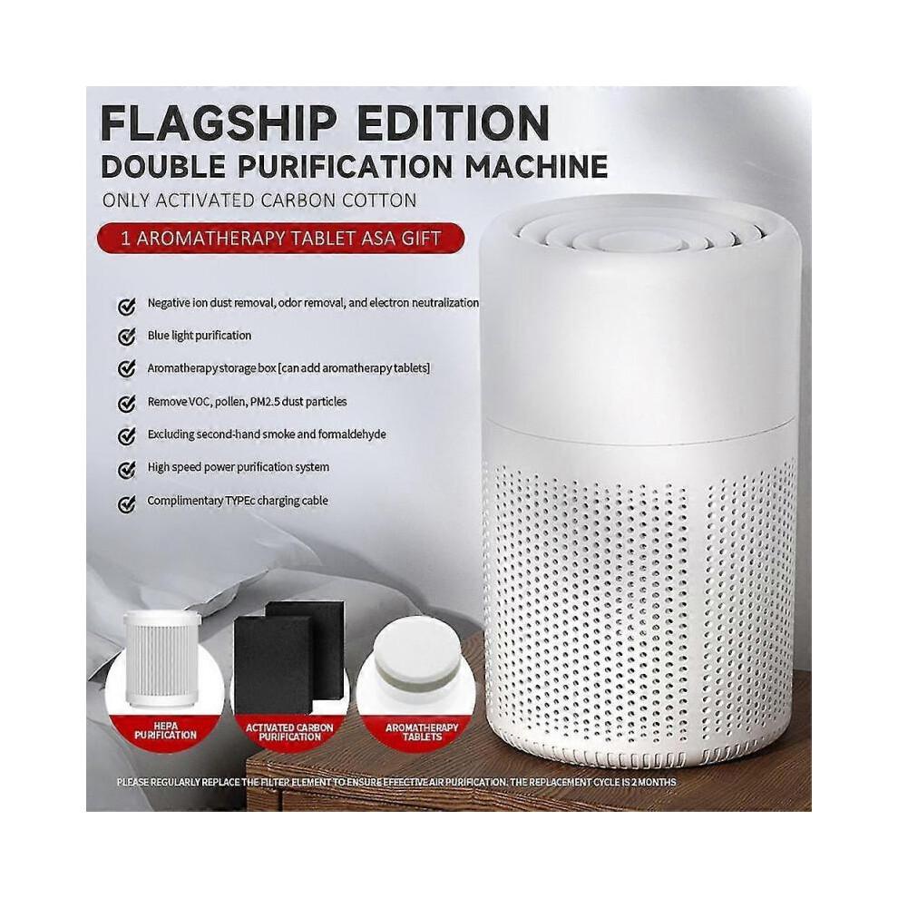 Desktop Air Purifier - Easy to set up home air purifier with cleaner and H13 HEPA filter for sleep, smoke, allergies, pet dander, odor, dust, office