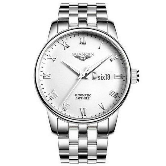 Montre Mécanique Suisse Haut de Gamme pour Homme avec Bracelet en Acier, Double Date, Conception Étanche - Nouveau Style Business Authentique