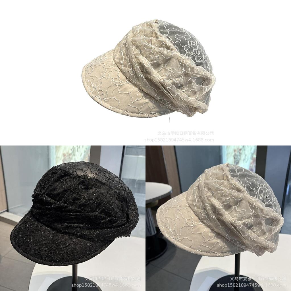 Summer Lace Breathable Baseball Cap With Wrinkled Design For Sun Protection And Fashion Casual Wear