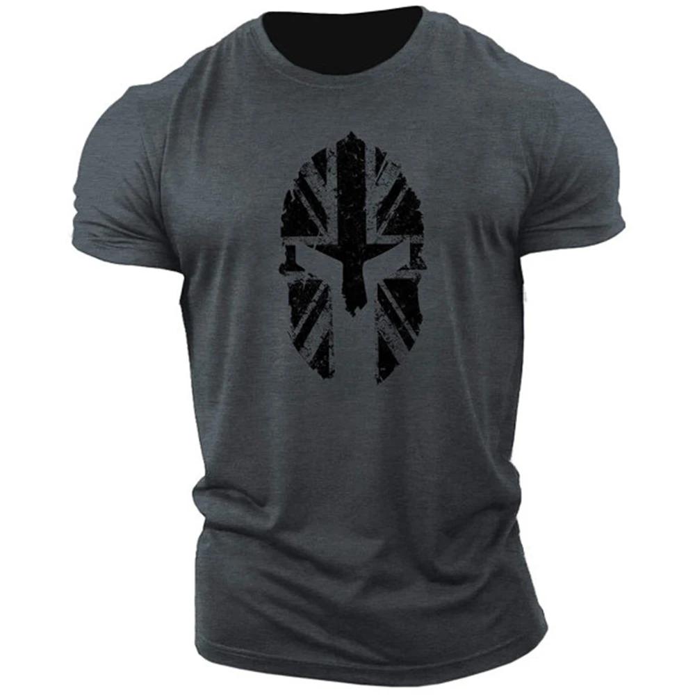 Summer Round Neck 3D Print T-shirts Fitness Sports Tops Fashionable Casual Short Sleeved Men's T-shirts