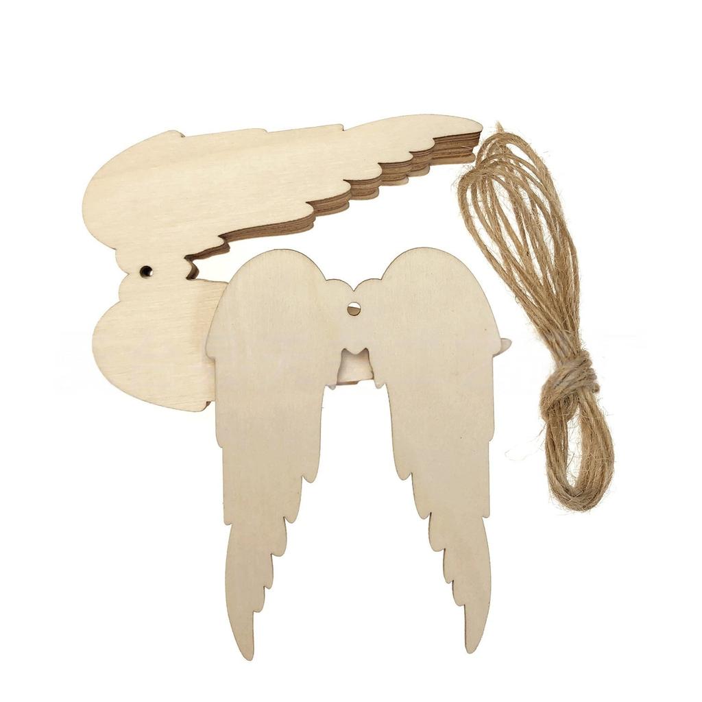 10PCS Wooden Christmas Ornaments Wood Slices DIY Blank Hanging Ornaments Kit for Crafts Centerpieces Christmas Tree Decorations