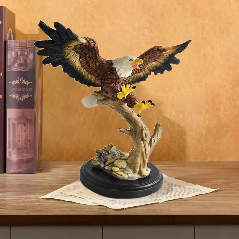 Chinese Style Simulated Eagle Ornaments Resin Decoration for Home Living Room Wine Cabinet Foyer Office Crafts