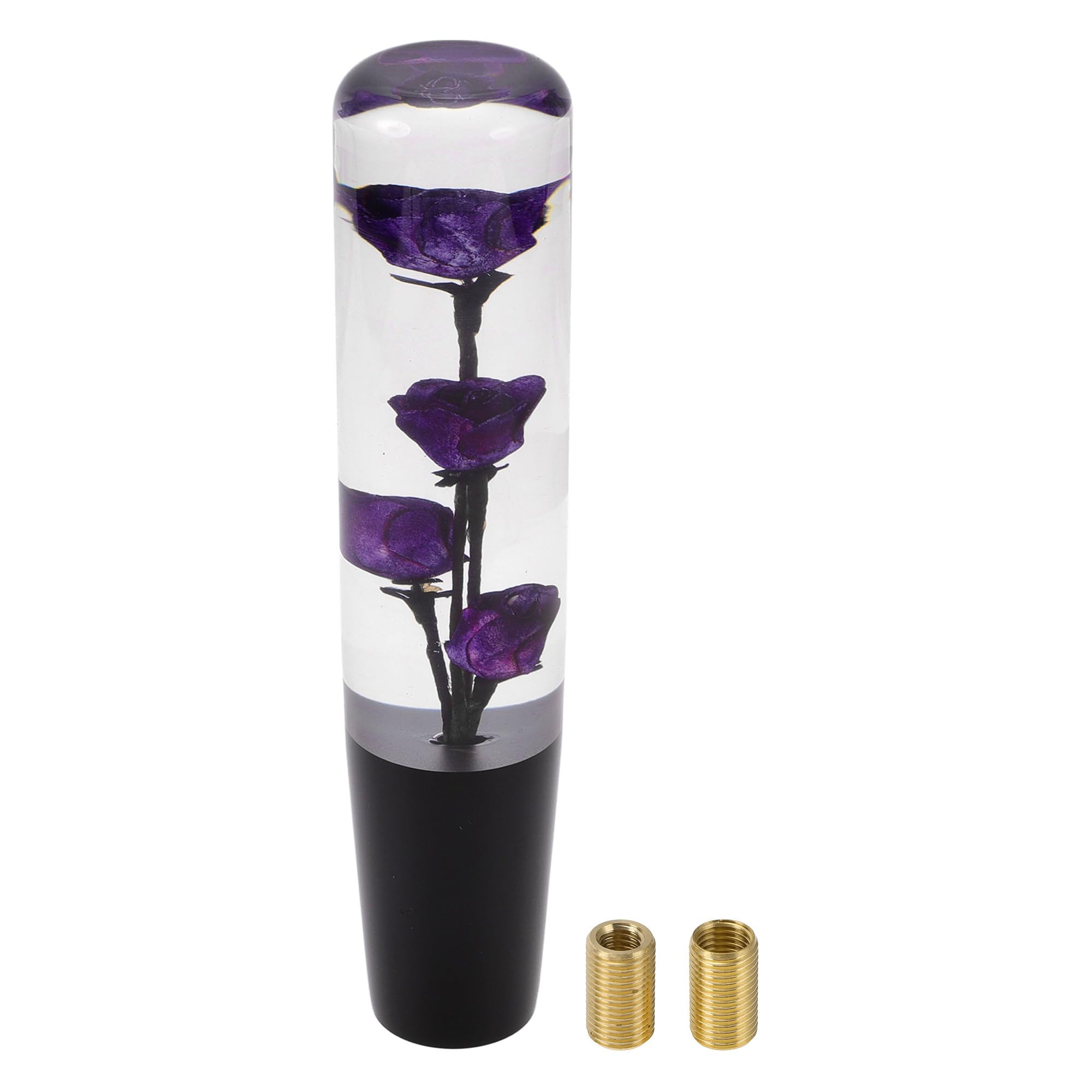 

TUCKBOLD Car Gear Shift Knob, 20cm | Front Shift Lever Knob, Universal for Automotive and Manual Vehicles, Acrylic, Purple, with Two Adapters, 1 Set